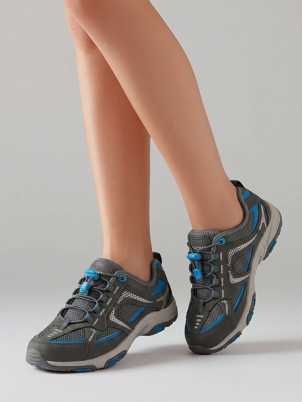 Khombu sneakers (7) NWOB light weight. Elastic laces and ties - Picture 1 of 4